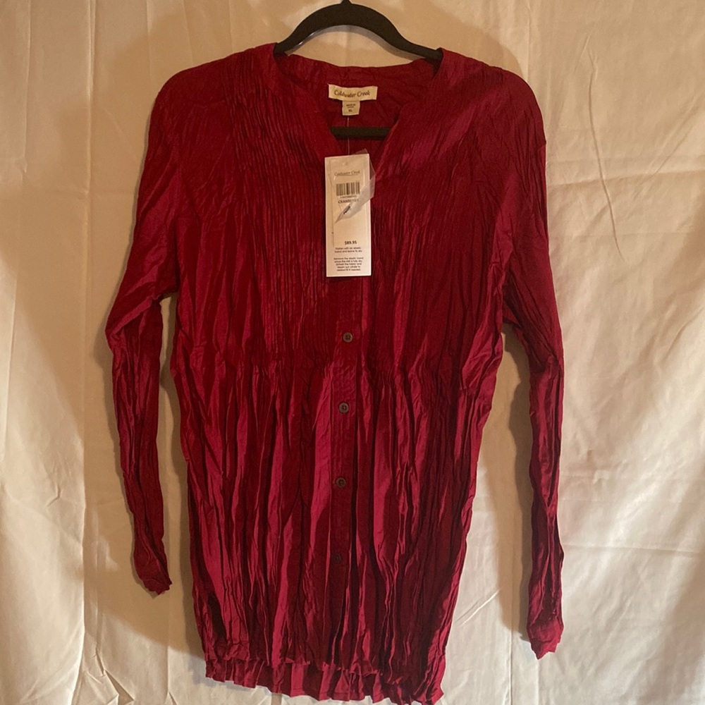 Coldwater creek, hidden Ridge crinkle tunic, extra large
